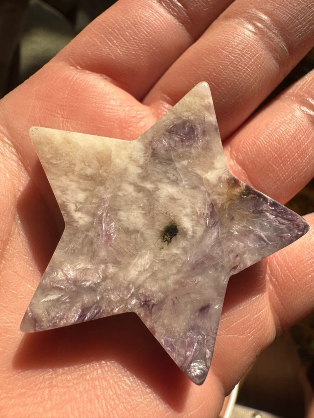 Charoite Star Carving